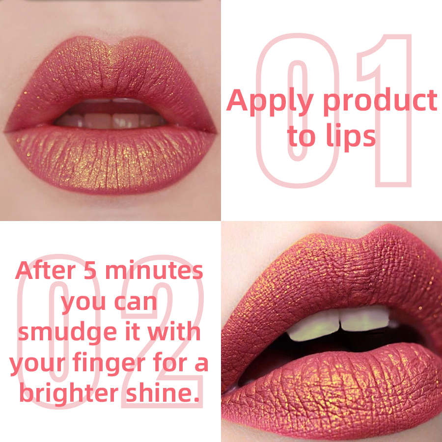 1PC Glitter Metallic 14 Colors - đánh giá và giá Lip Tint Korean