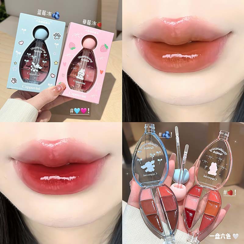 Korean Fashion Six-color Mirro - đánh giá và giá Lip Tint Korean