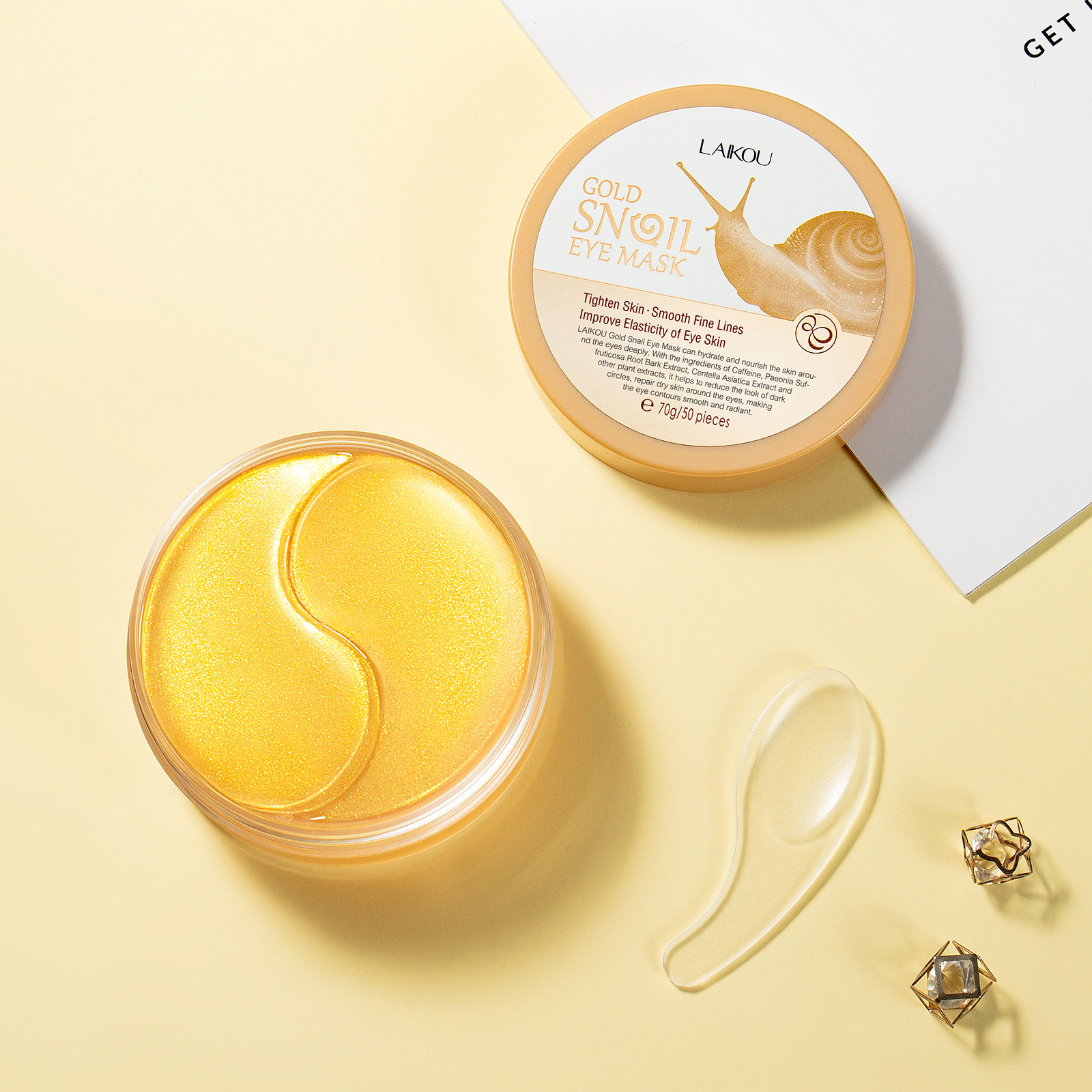 LAIKOU 50pcs Golden Snail Coll - đánh giá và giá Sheet Mask Collagen