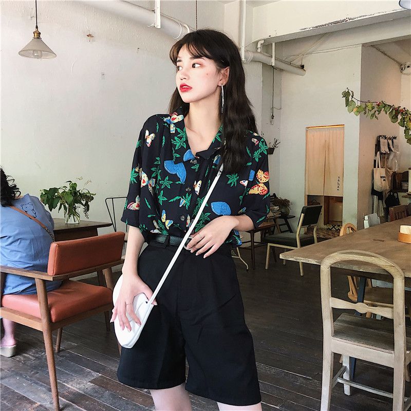 Shirts Women Corduroy Patch Po - đánh giá và giá Korean Student Lifestyle